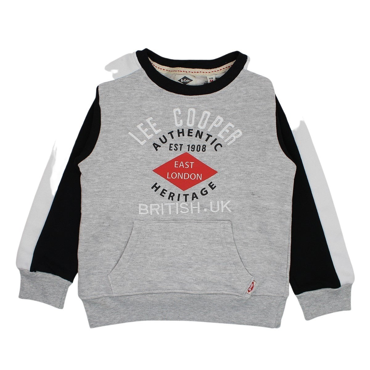 Sweat Lee Cooper - 6A Garçon - Enfant - Gris - 60% Coton/40% Polyester, Fleece, 280GSM - TrendyFlair