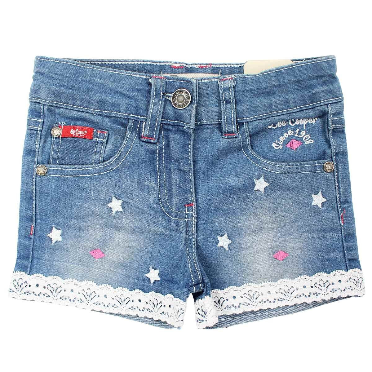 Short Lee Cooper - 4A Fille - Enfant - Bleu - 98 % Coton - 2 % Élasthanne - TrendyFlair