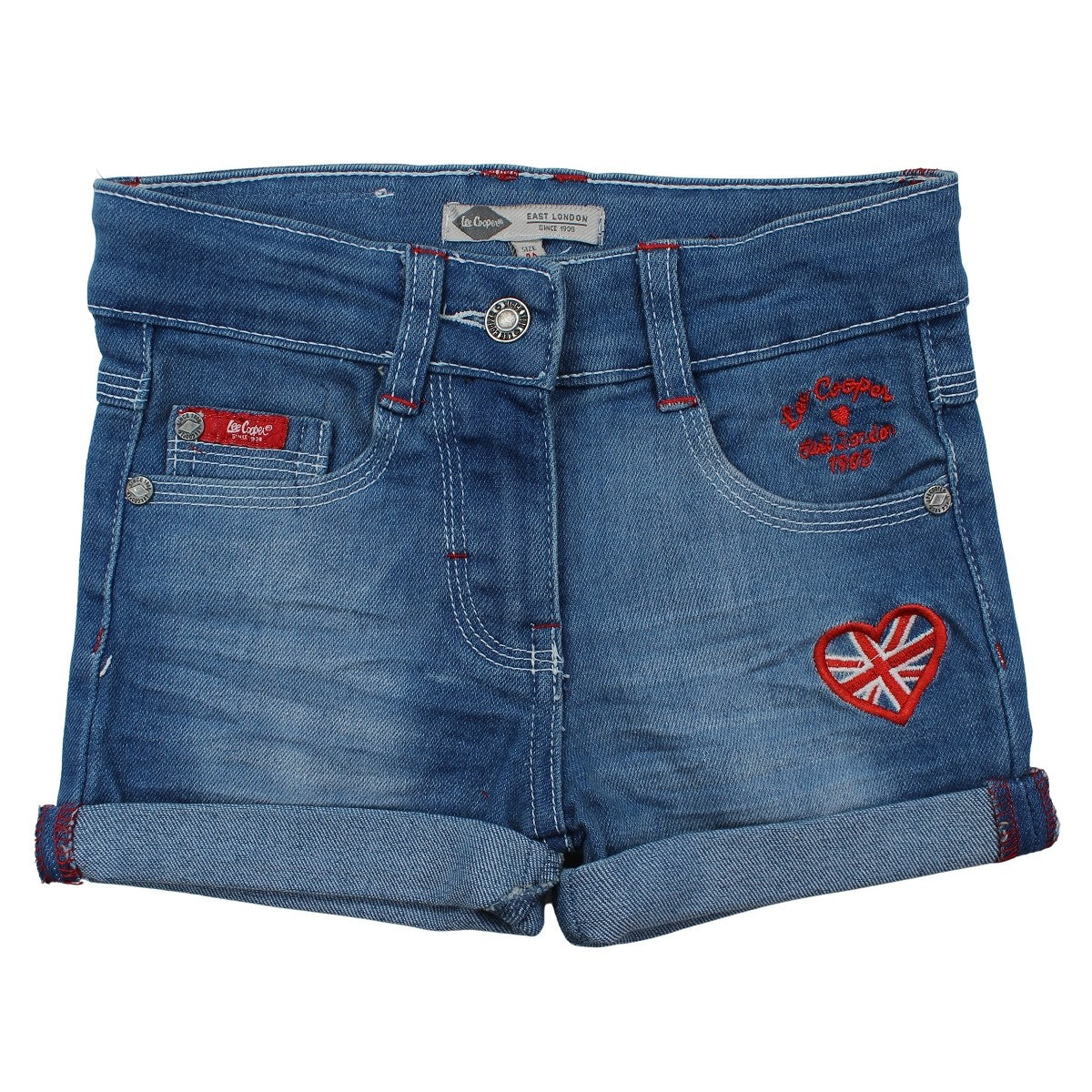 Short Lee Cooper - 6A Fille - Enfant - Bleu - 98 % Coton - 2 % Élasthanne - TrendyFlair