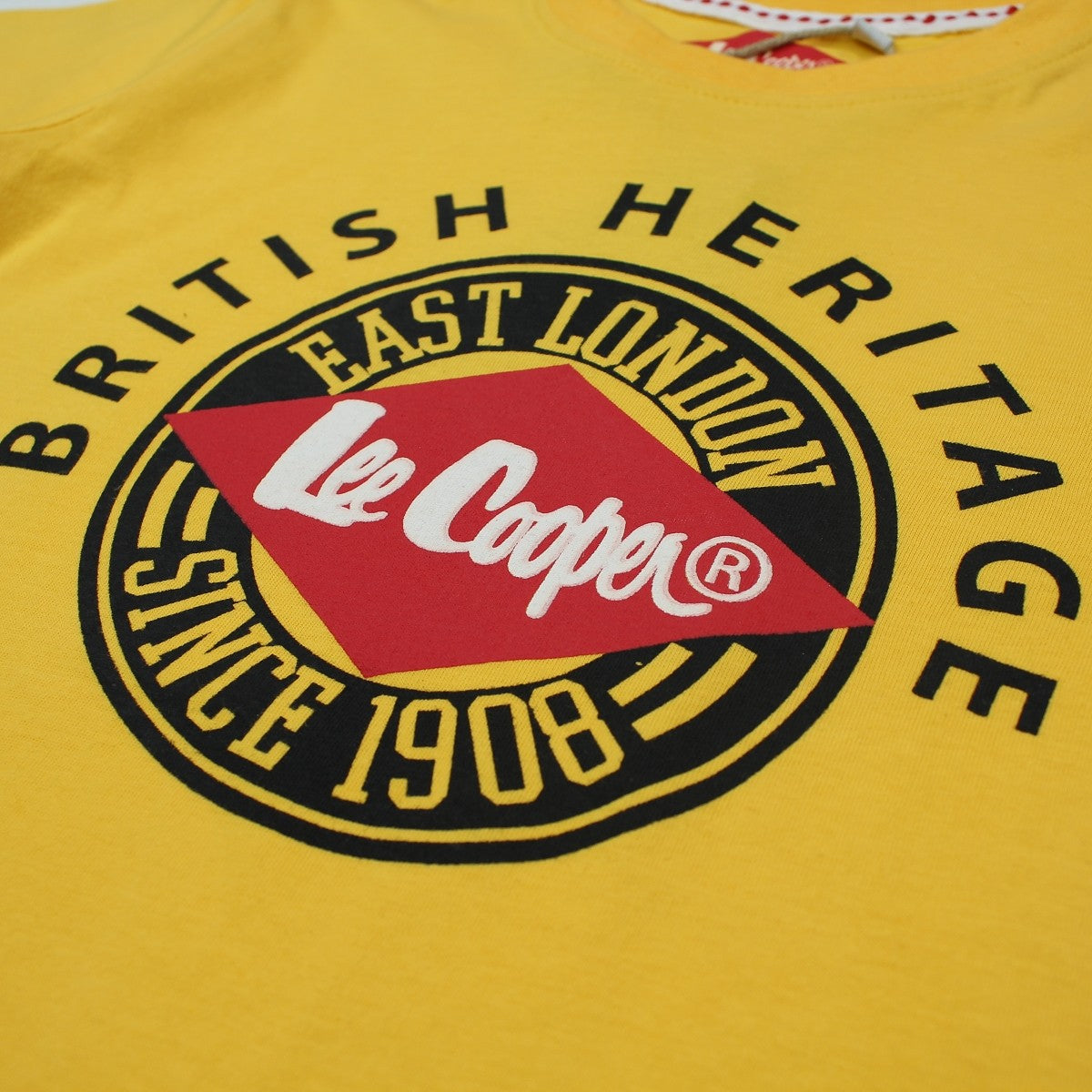 T-Shirt Lee Cooper - 6A Garçon - Enfant - Jaune - 100 % Coton - 150 GSM - TrendyFlair