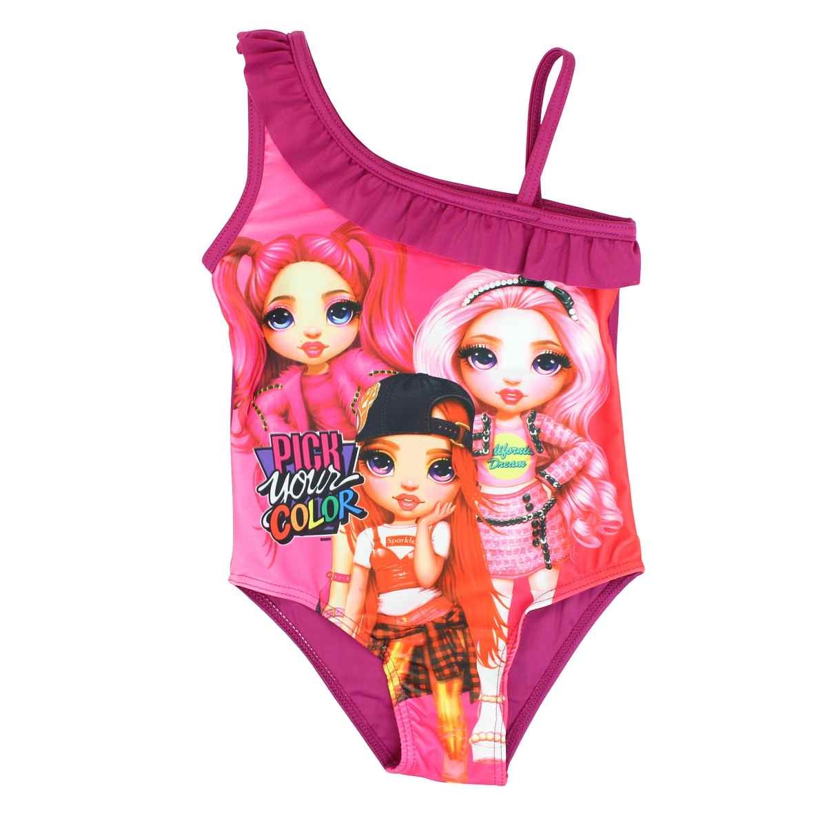 Maillot de bain Rainbow High - 3/4A Fille - Enfant - Fushia - 85 % Polyester - 15 % Élasthanne - TrendyFlair