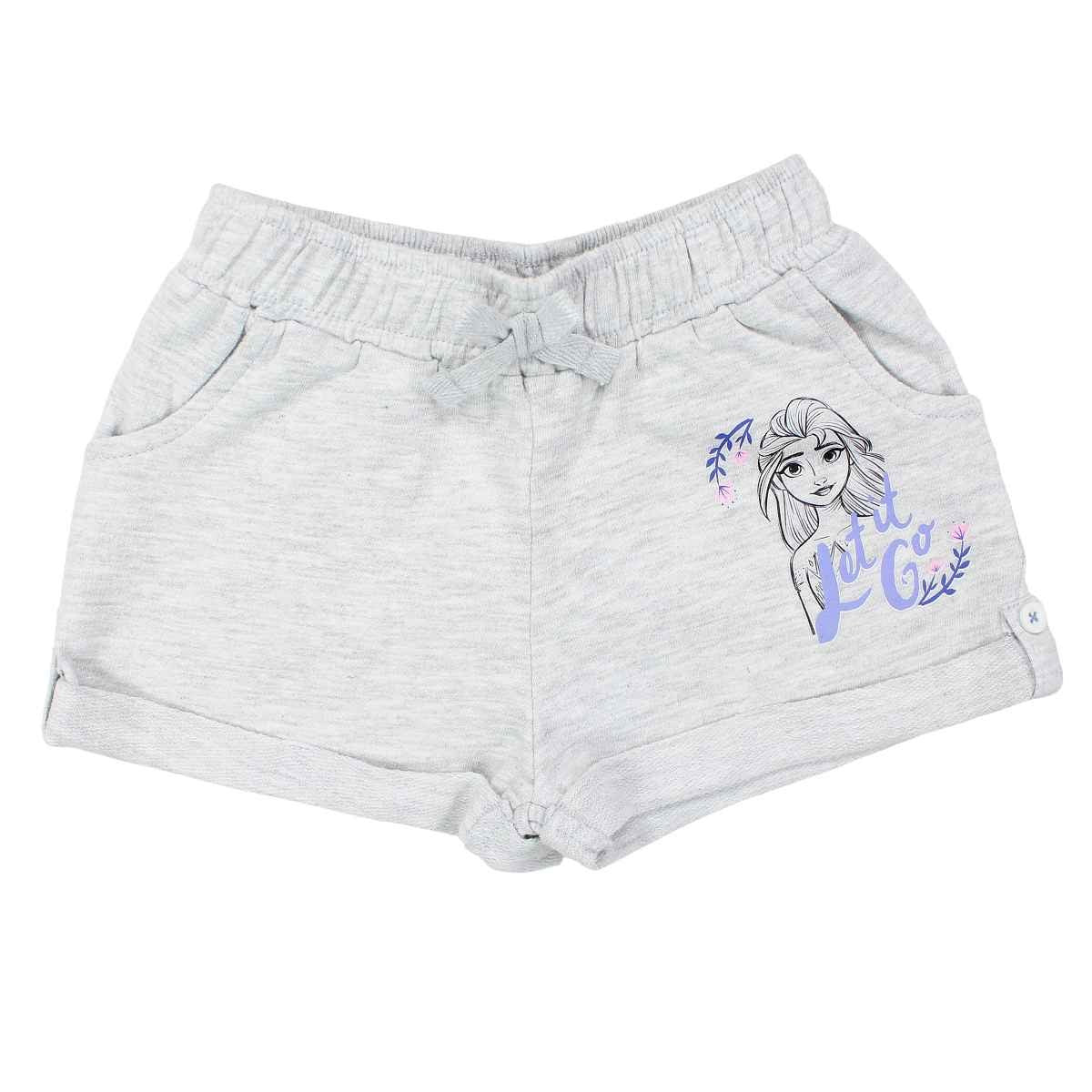 Short La reine des Neiges - 3A Fille - Enfant - Gris - 98 % Coton - 2 % Polyester - TrendyFlair