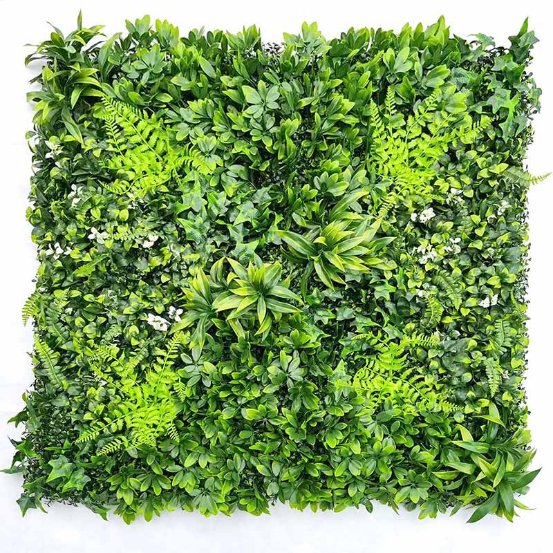 Mur végétal artificiel - Fleur blanche réaliste et élégante | 100 x 100 cm | Blanc pur et lumineux | TRENDYFLAIR