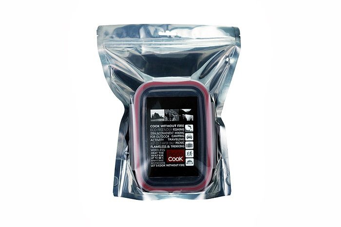 Contenant à repas rectangulaire auto chauffant - Barocook - Contenance : 850 ml | Pratique et écologique | Compact et léger | Noir et argent | TRENDYFLAIR