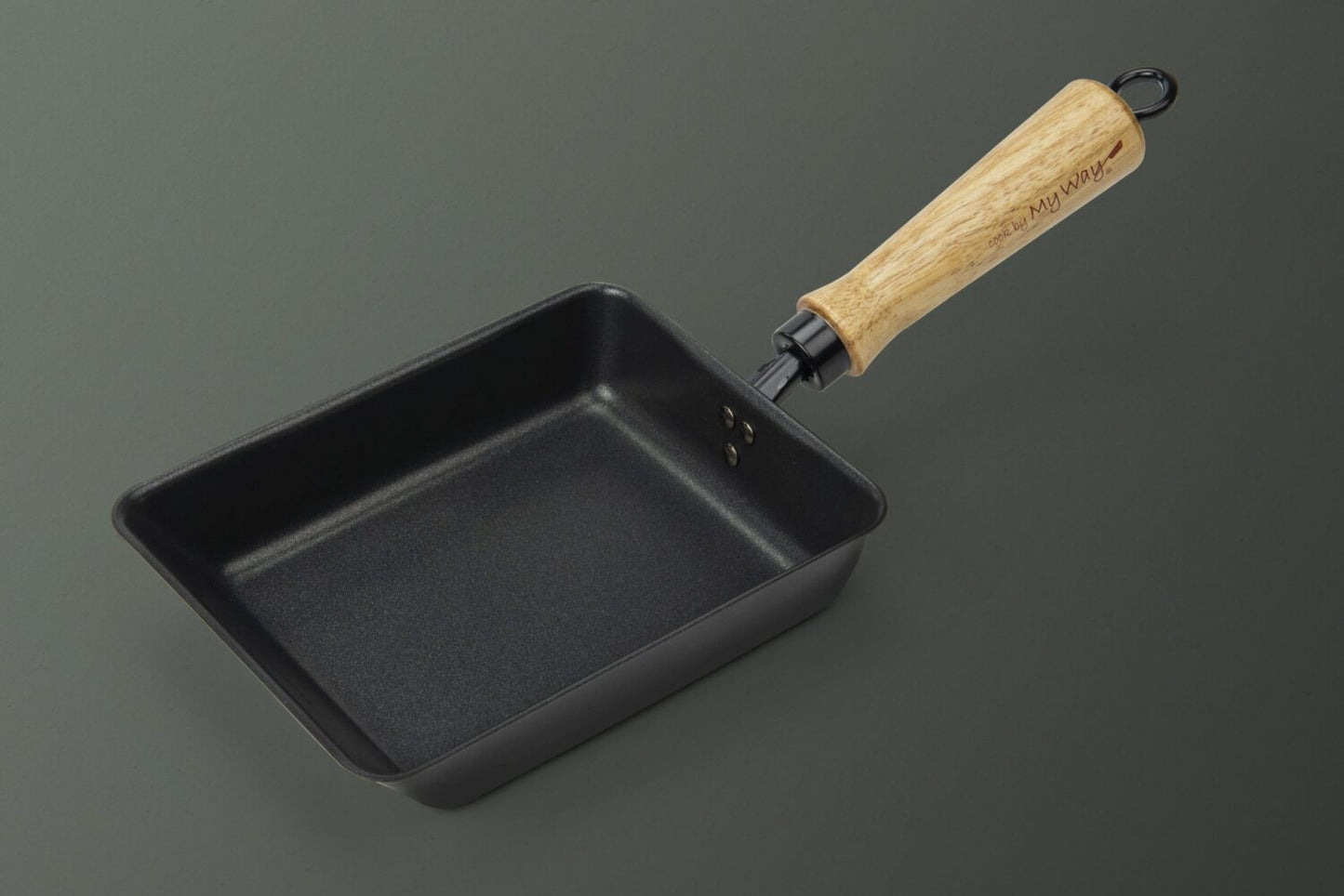 Poêle ovale à omelette japonaise - En acier carbone - Compatible toutes plaques de cuisson | 38 x 15 cm | Noir | TRENDYFLAIR