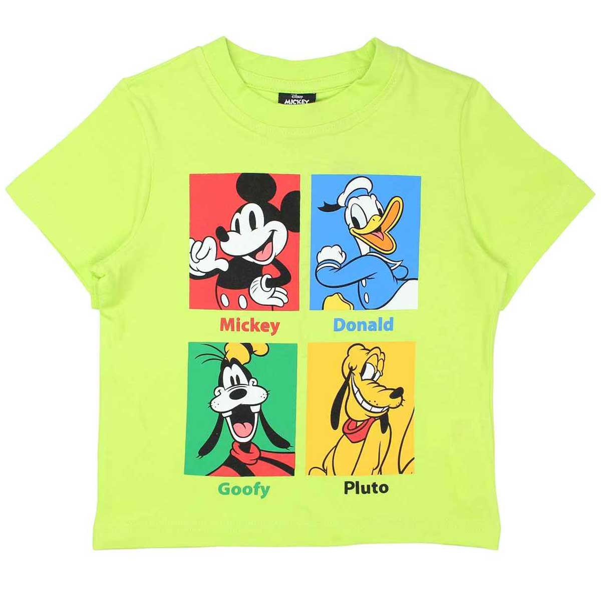 T-Shirt Mickey - 5A Garçon - Enfant - Vert - 100 % Coton - TrendyFlair
