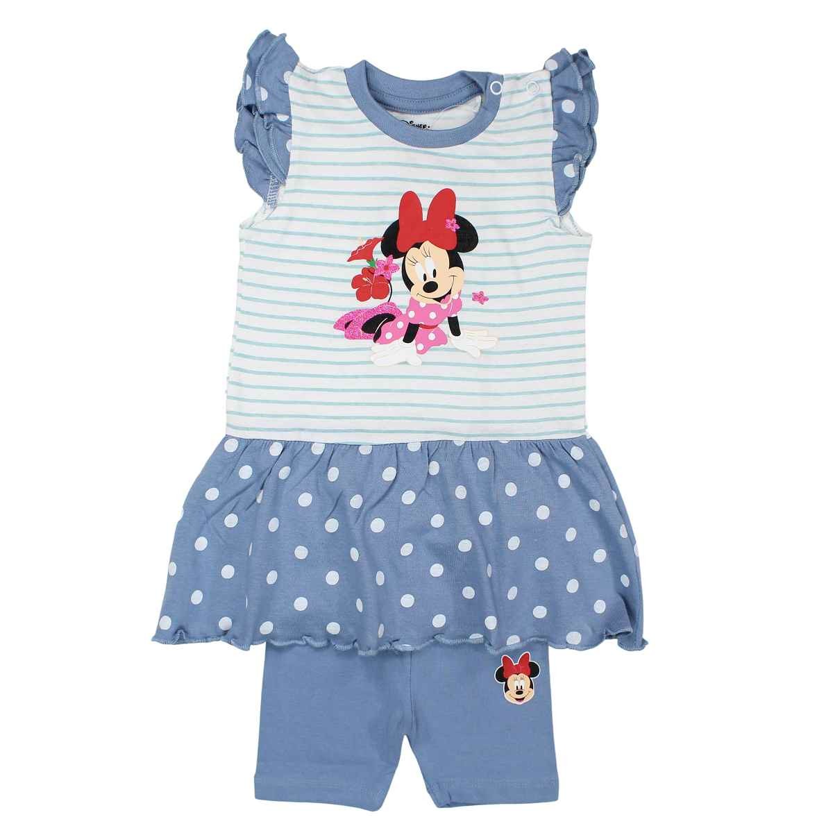Ensemble bébé Minnie - 6M Bébé Fille - Enfant - Bleu - Haut: 100 % Coton - Bas: 95 % Coton - 5 % Élasthanne - TrendyFlair