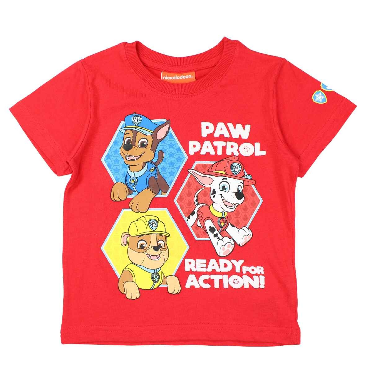 T-Shirt Paw Patrol - 4A Garçon - Enfant - Rouge - 100 % Coton - TrendyFlair