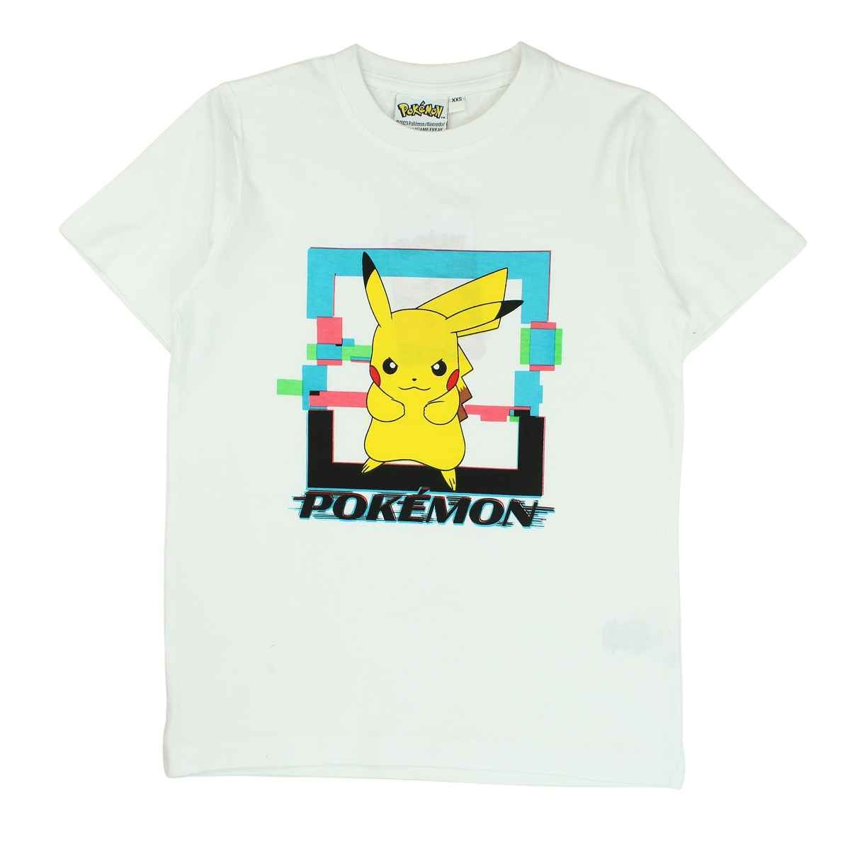 T-Shirt Pokemon - 10A Garçon - Enfant - Blanc - 100 % Coton - TrendyFlair