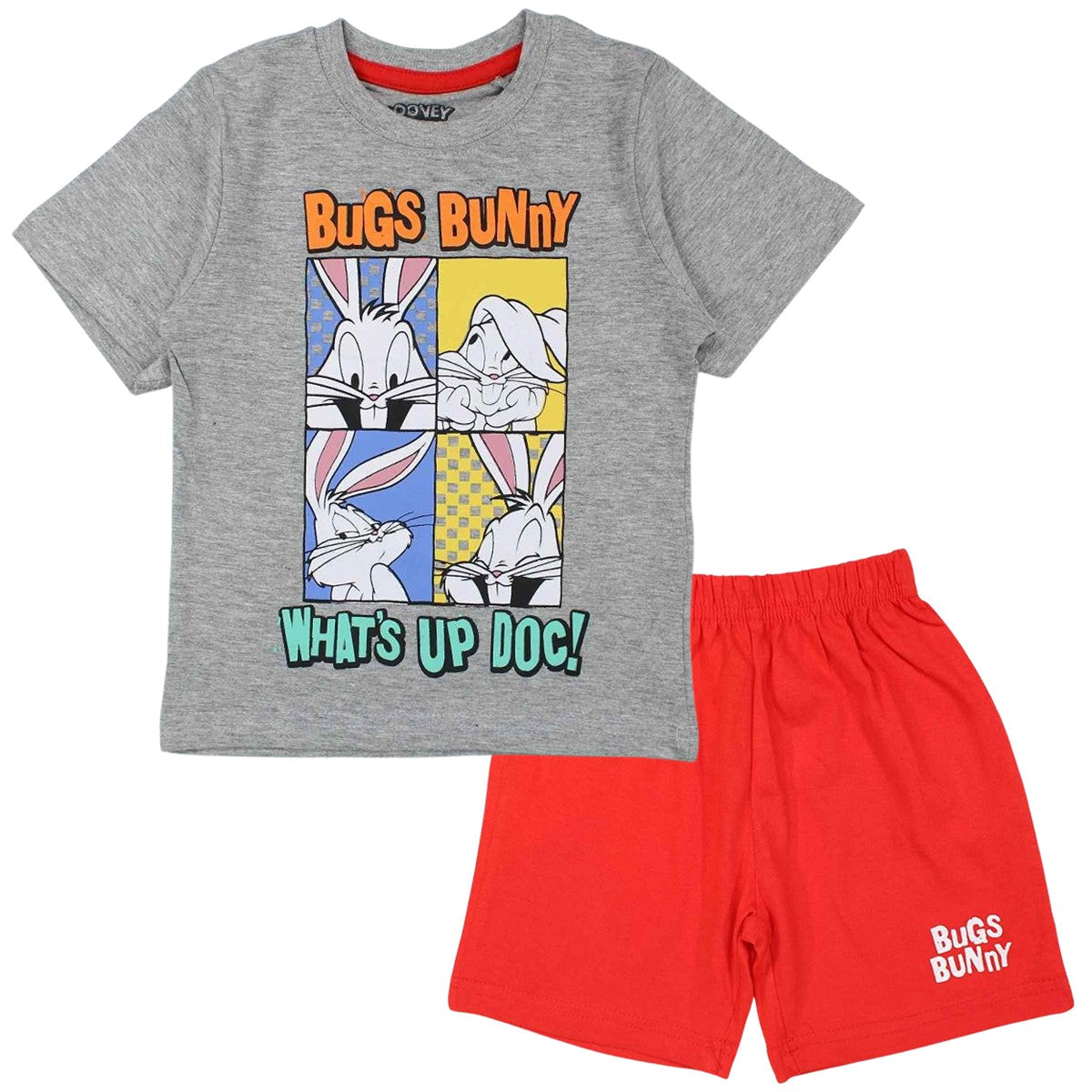 Ensemble Bugs Bunny - 2A Garçon - Enfant - Gris - 100 % Coton - Short : 90 % Coton - 10 % viscose - TrendyFlair
