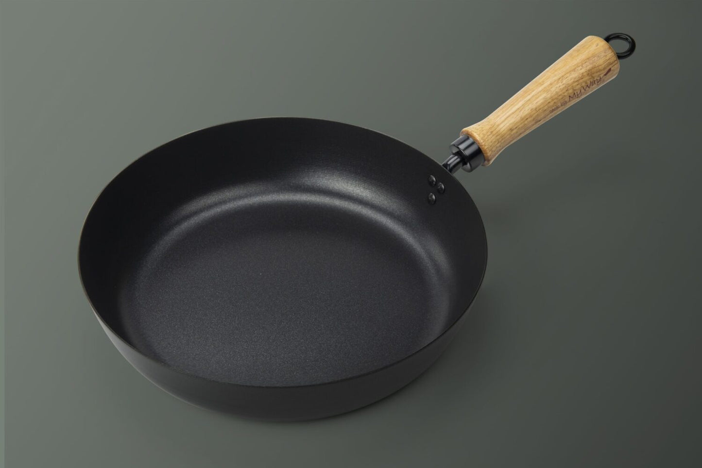 Wok avec revêtement antiadhésif - En acier carbone - Compatible toutes plaques de cuisson | 30 cm | Noir | TRENDYFLAIR