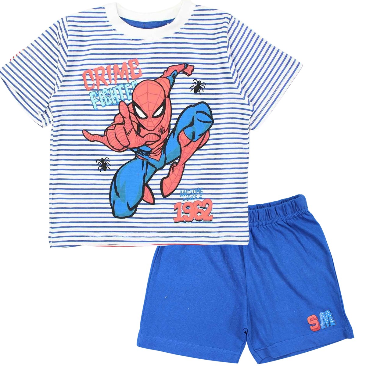 Ensemble Spiderman - 3A Garçon - Enfant - Bleu - 100 % Coton - TrendyFlair
