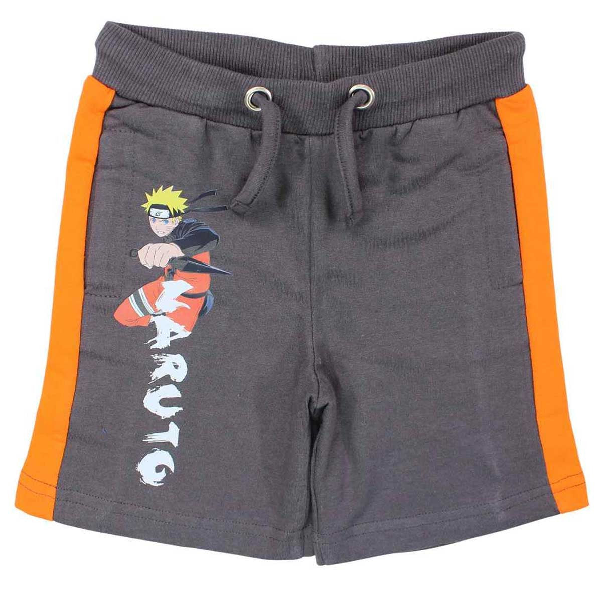 Short Naruto - 4/6A Garçon - Enfant - Gris - 100 % Coton - TrendyFlair