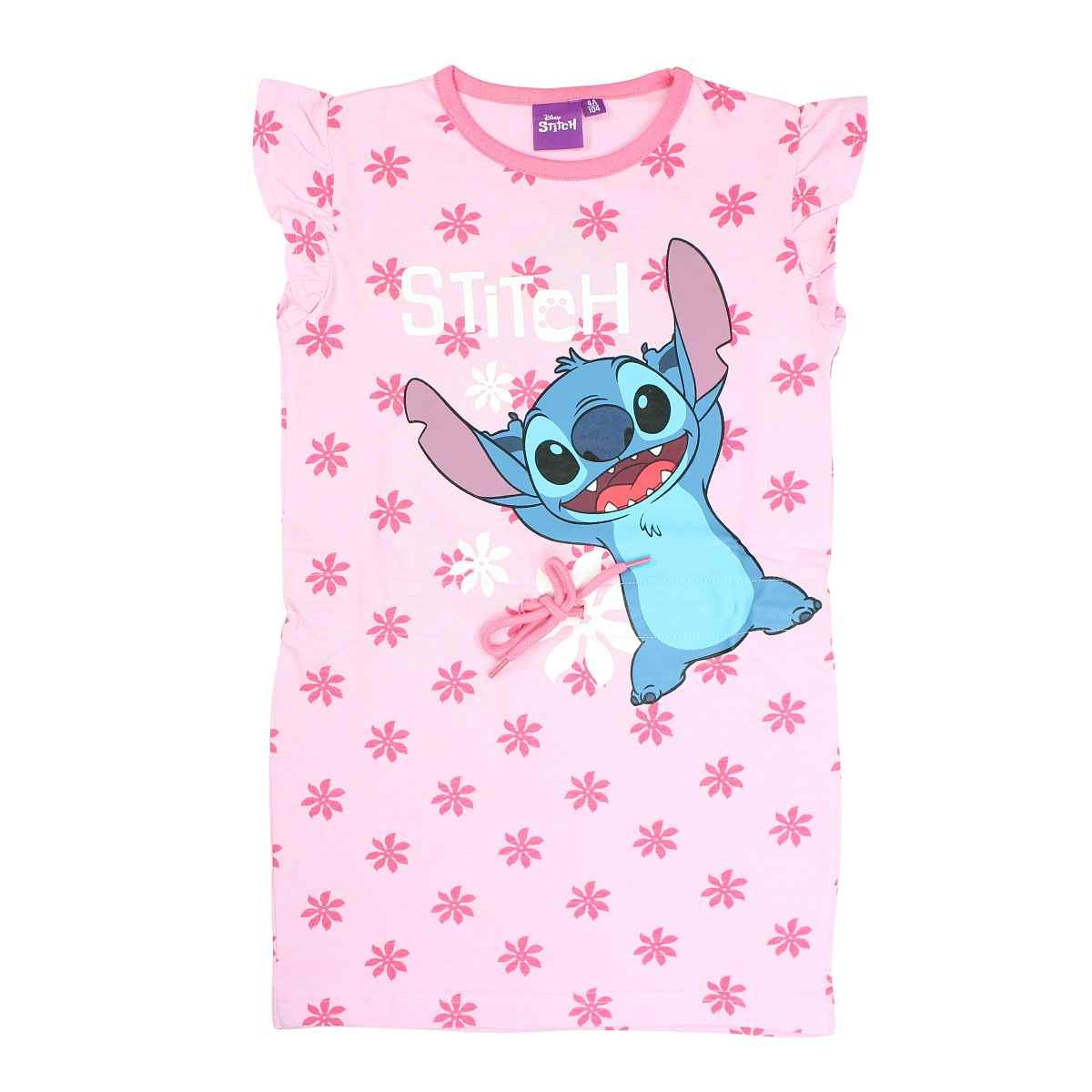 Robe Lilo Stitch - 4A Fille - Enfant - Rose - 100 % Coton - TrendyFlair