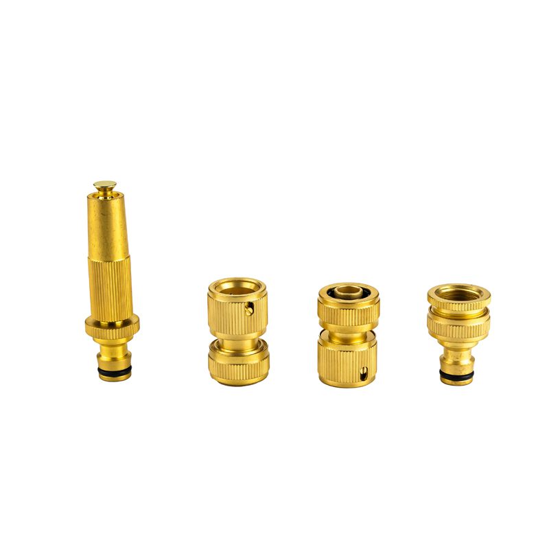Lance d'arrosage pour jardin - Suan - En laiton - Kit complet avec accessoires | Résistant à la corrosion et durable | 50 mètres de longueur | Couleur laiton | TRENDYFLAIR