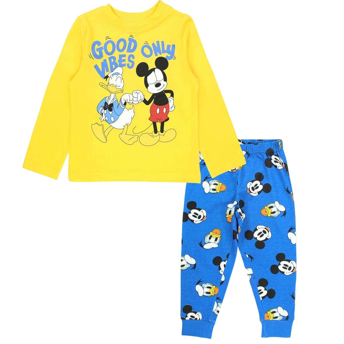 Pyjama coton Mickey - 3A Garçon - Enfant - Jaune - 100 % Coton - TrendyFlair
