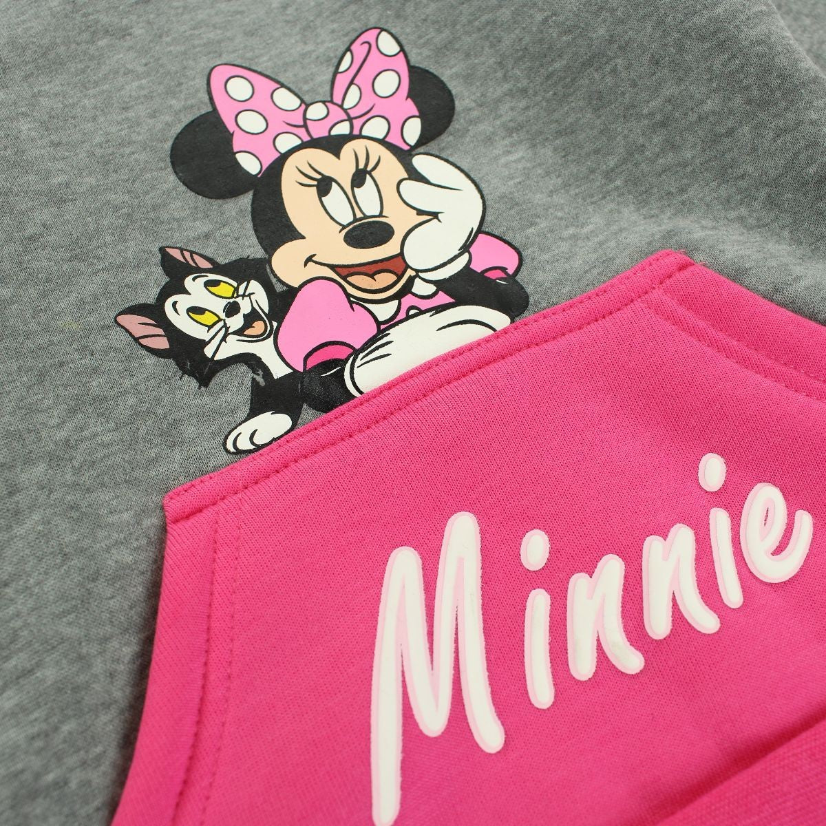 Sweat capuche Minnie - 3A Fille - Enfant - Gris - 100 % Polyester - 240 gsm - TrendyFlair
