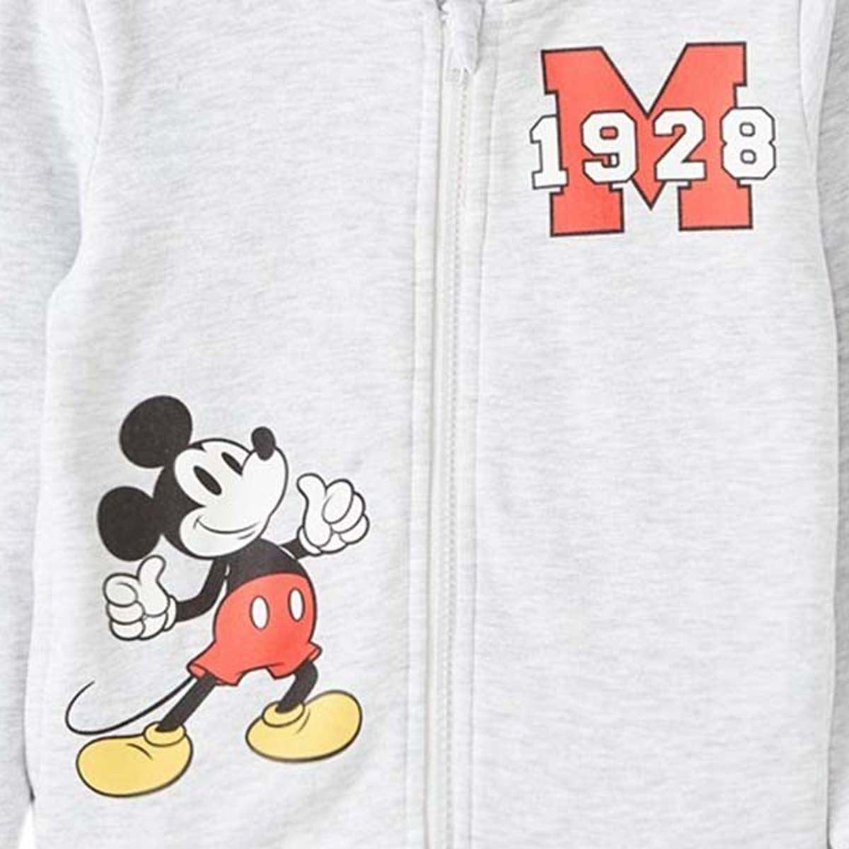 Veste capuche Mickey - 3/4A Garçon - Enfant - Gris - Coton/Polyester, POLAIRE 260 G/M2 BROSSÉ - TrendyFlair