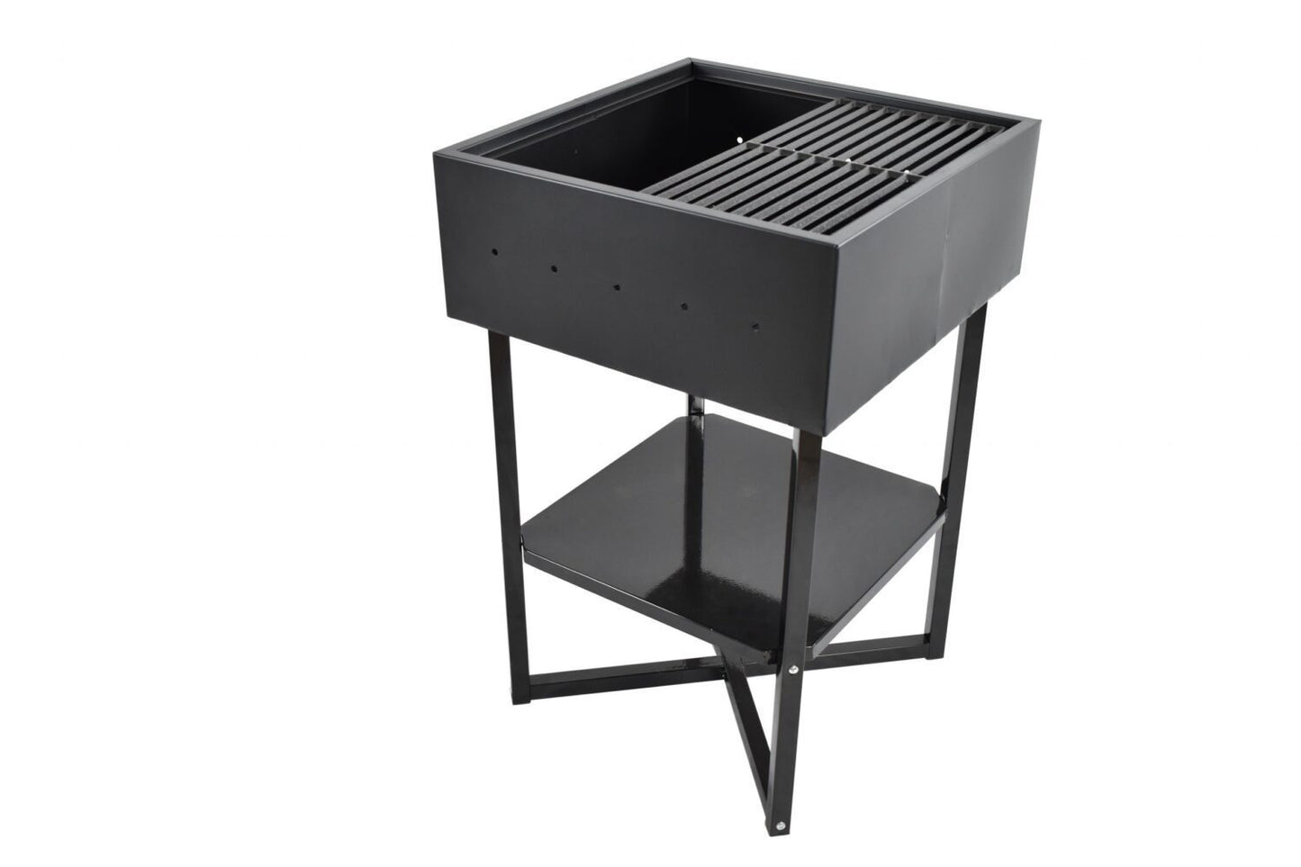 Barbecue à charbon - Design moderne et pratique | 50 x 50 x 75 cm | Noir | TRENDYFLAIR