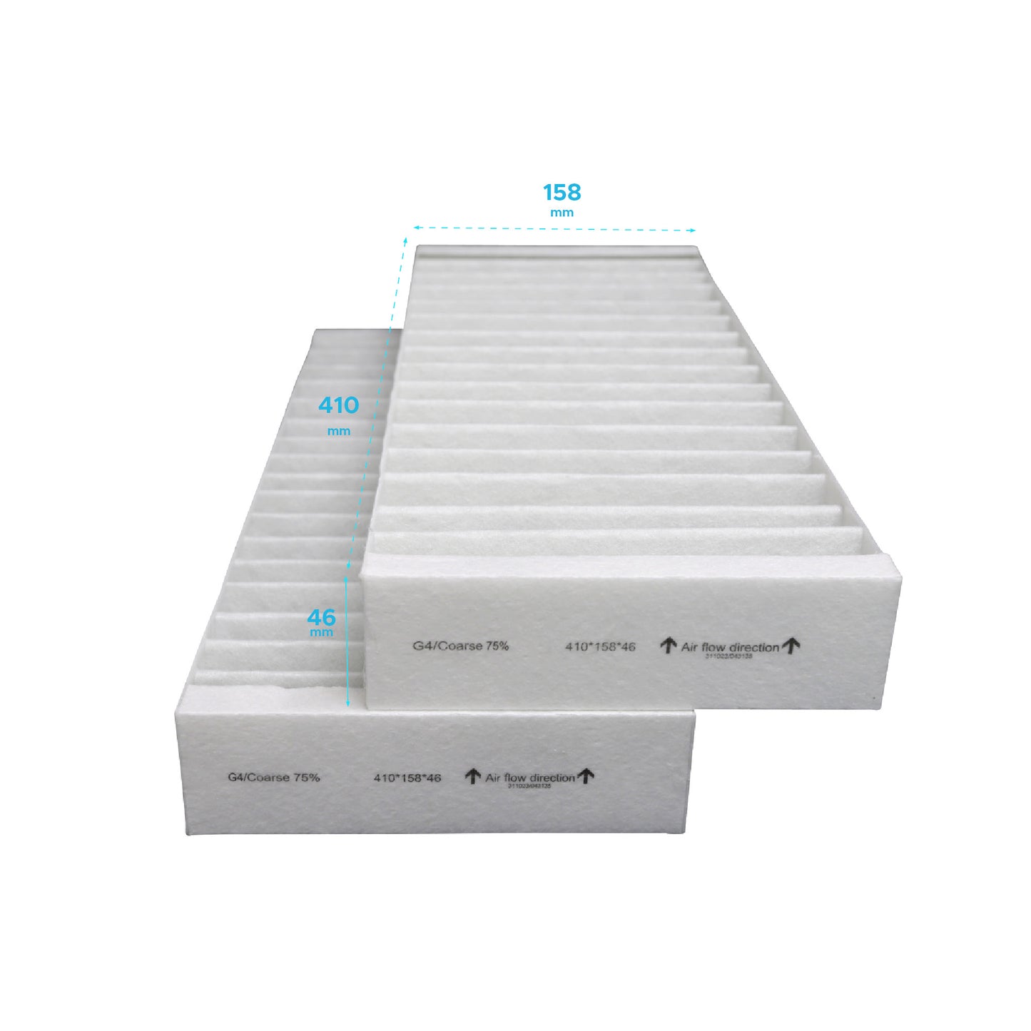 Filtres compatibles VMC DANTHERM HCV500 (2 pièces) - contenu : 2 G4|Trendyflair