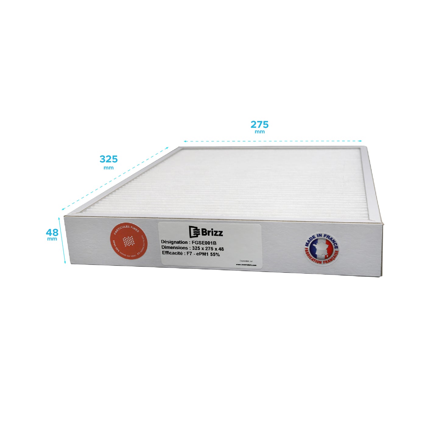 Filtre compatible GSE AIR'SYSTEM - contenu : 1 F7 sans préfiltre G4|Trendyflair
