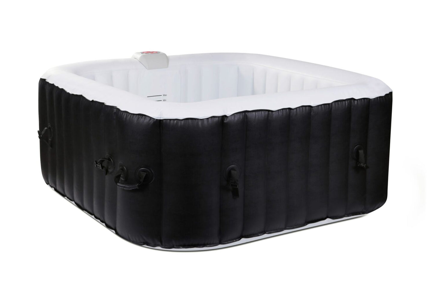 Spa Gonflable - 4 Places Carré, Filtre et Bâche Inclus | Dimensions 155 x 155 cm | Confortable et Relaxant | Idéal pour la Détente à Domicile | TRENDYFLAIR