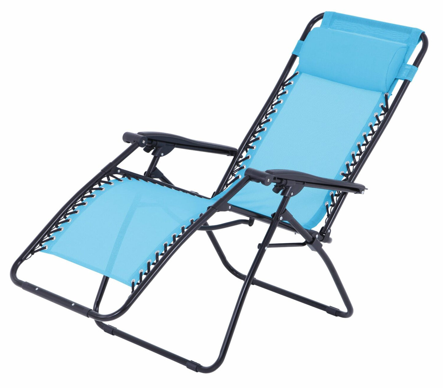 Fauteuil relax de jardin - Multi positions et confortable | Léger et pliable | Bleu | TRENDYFLAIR