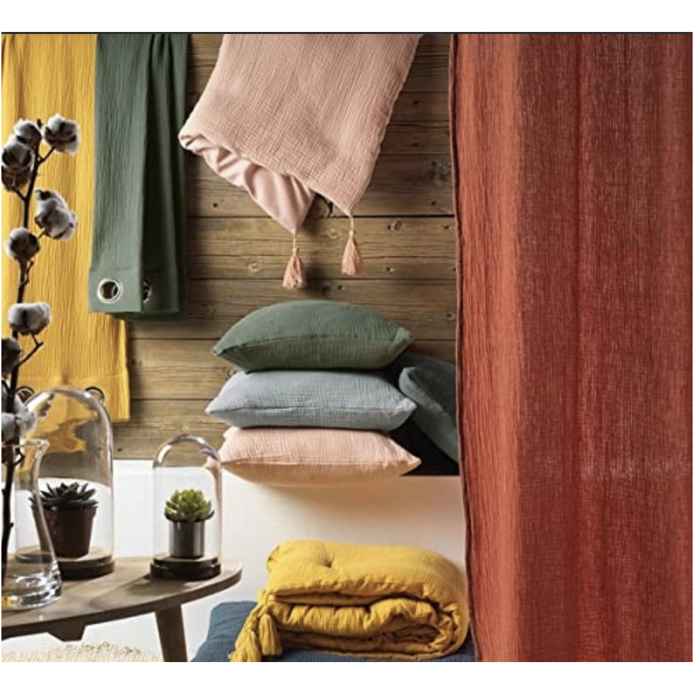 Parure de lit en Gaze de Coton 240x260cm - Plusieurs coloris - Sauge |homeflair