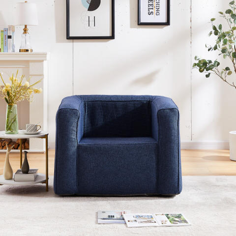 Fauteuil gonflable - Intérieur et extérieur - Résistant à l'eau et aux intempéries | Confortable et léger | Facile à gonfler et à dégonfler | Terracotta | Bleu | TRENDYFLAIR