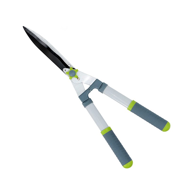 Cisaille à haie lames ondulées - Revêtement anti adhérence - Ergonomique et facile à utiliser | 58 x 23 cm | Noir et argent | TRENDYFLAIR