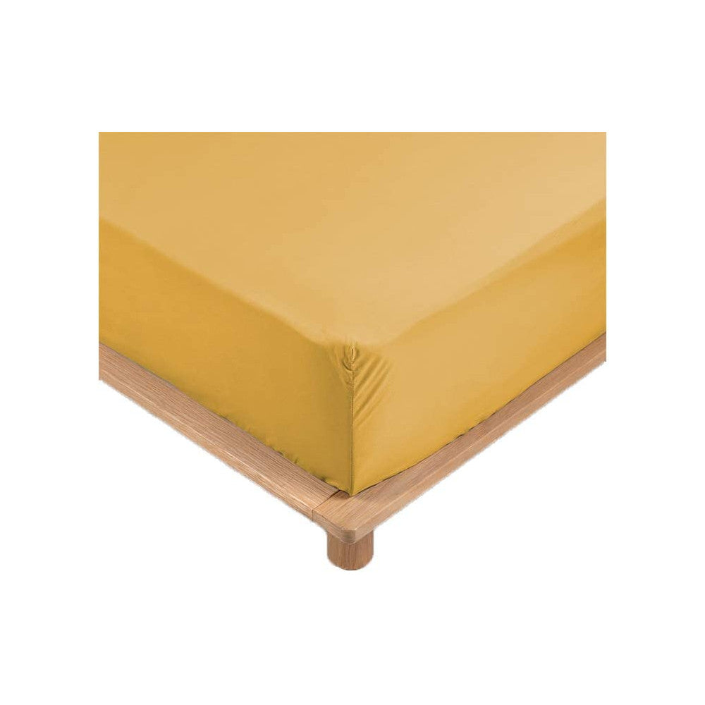 Drap Housse Percale - Bonnet 30 Cm - Plusieurs Tailles - Plusieurs Coloris - 180x200cm - jaune |homeflair