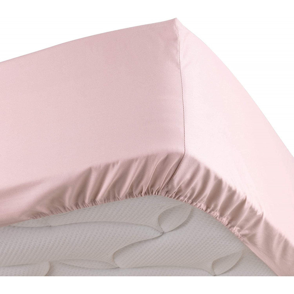 Drap Housse Percale - Bonnet 30 Cm - Plusieurs Tailles - Plusieurs Coloris - 180x200cm - Rose |homeflair