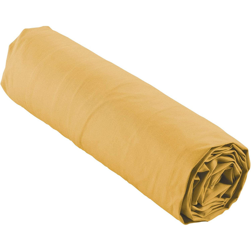 Drap Housse Percale - Bonnet 30 Cm - Plusieurs Tailles - Plusieurs Coloris - 180x200cm - jaune |homeflair