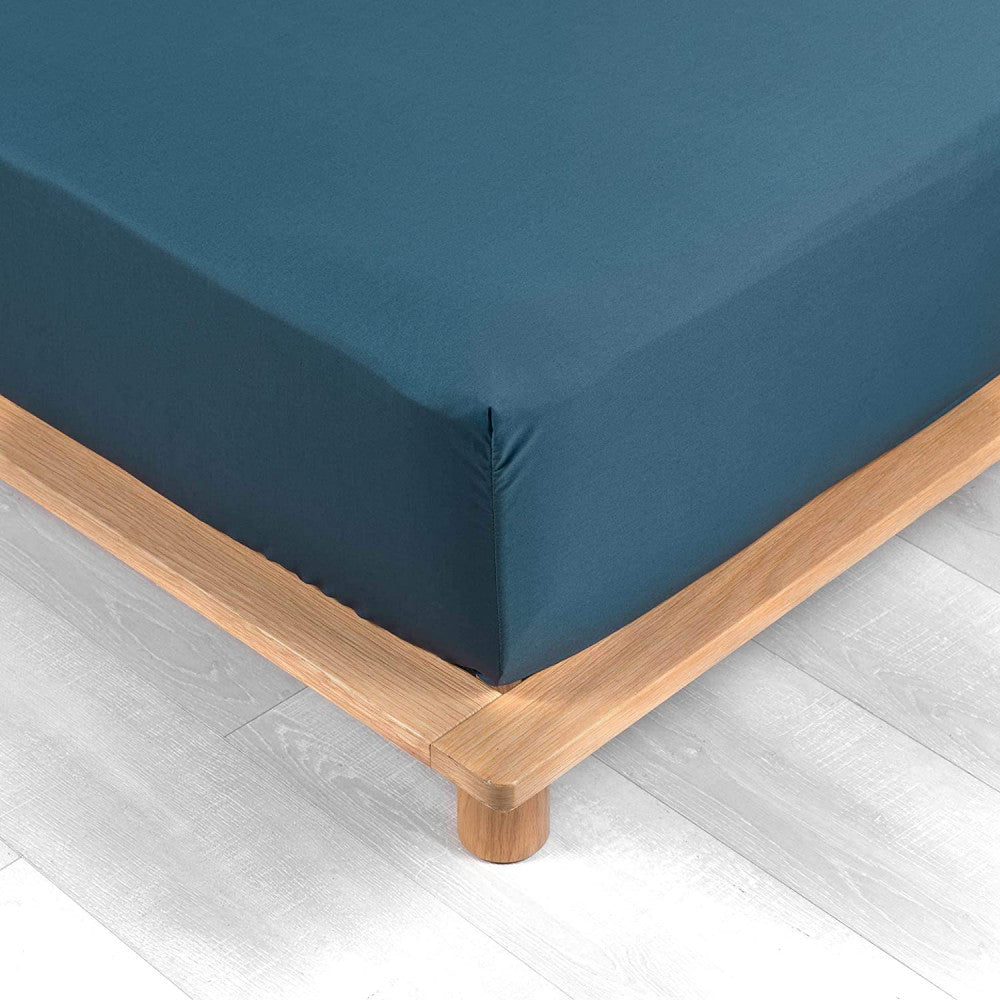 Drap Housse Percale - Bonnet 30 Cm - Plusieurs Tailles - Plusieurs Coloris - 180x200cm - bleu |homeflair