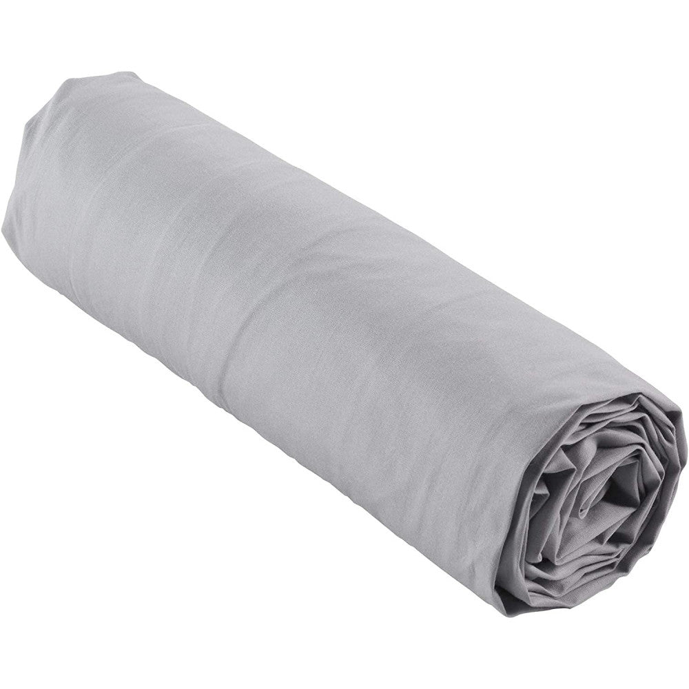 Drap Housse Percale - Bonnet 30 Cm - Plusieurs Tailles - Plusieurs Coloris - 90x190cm - Gris | homeflair