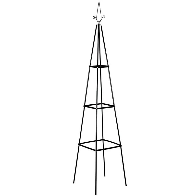 Arceau pour plante - Support 3 étages en métal - 137 x 38 x 243 cm | Noir | TRENDYFLAIR