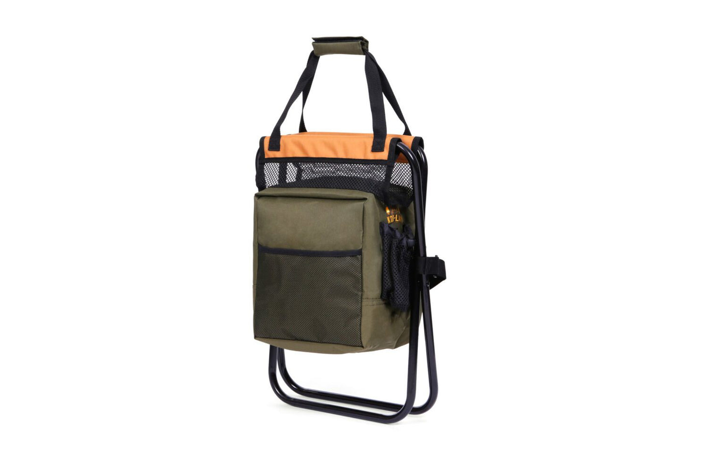 Siège de camping pliable - Compartiment avec sac isotherme | Léger et compact | 40x40x40 cm | Vert et gris | TRENDYFLAIR