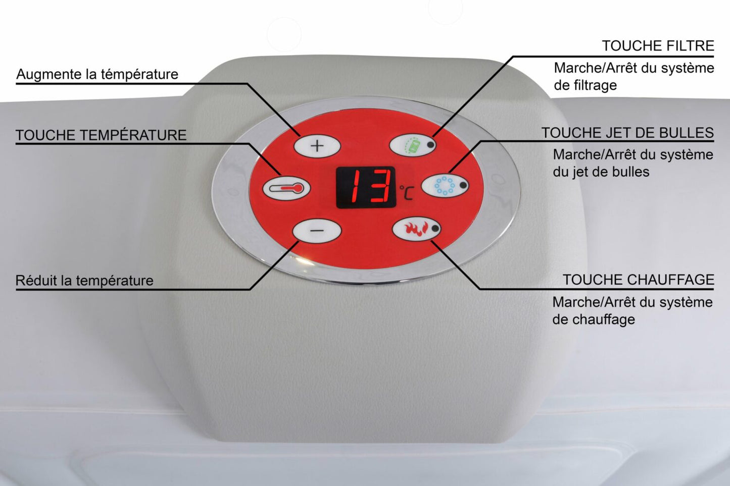 Spa Gonflable - 4 Places Rond Filtre et Bâche Inclus | Diamètre 185 cm | Confortable et Relaxant | Idéal pour la Détente à Domicile | TRENDYFLAIR
