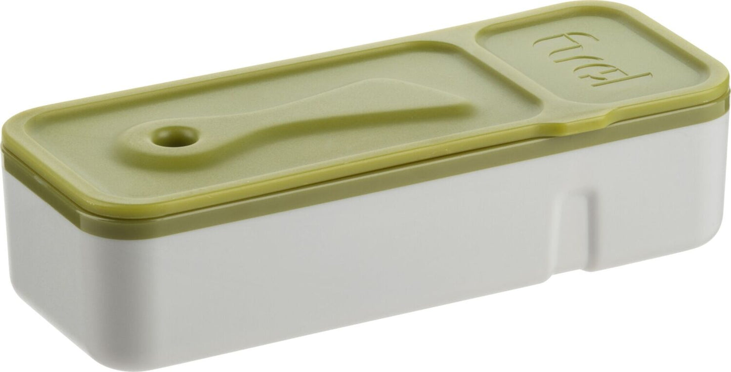 Contenant à collation - Fuel - Avec couvert | Compartiments pour une variété de snacks et collations | 10x6x3 pouces | Noir et gris | TRENDYFLAIR