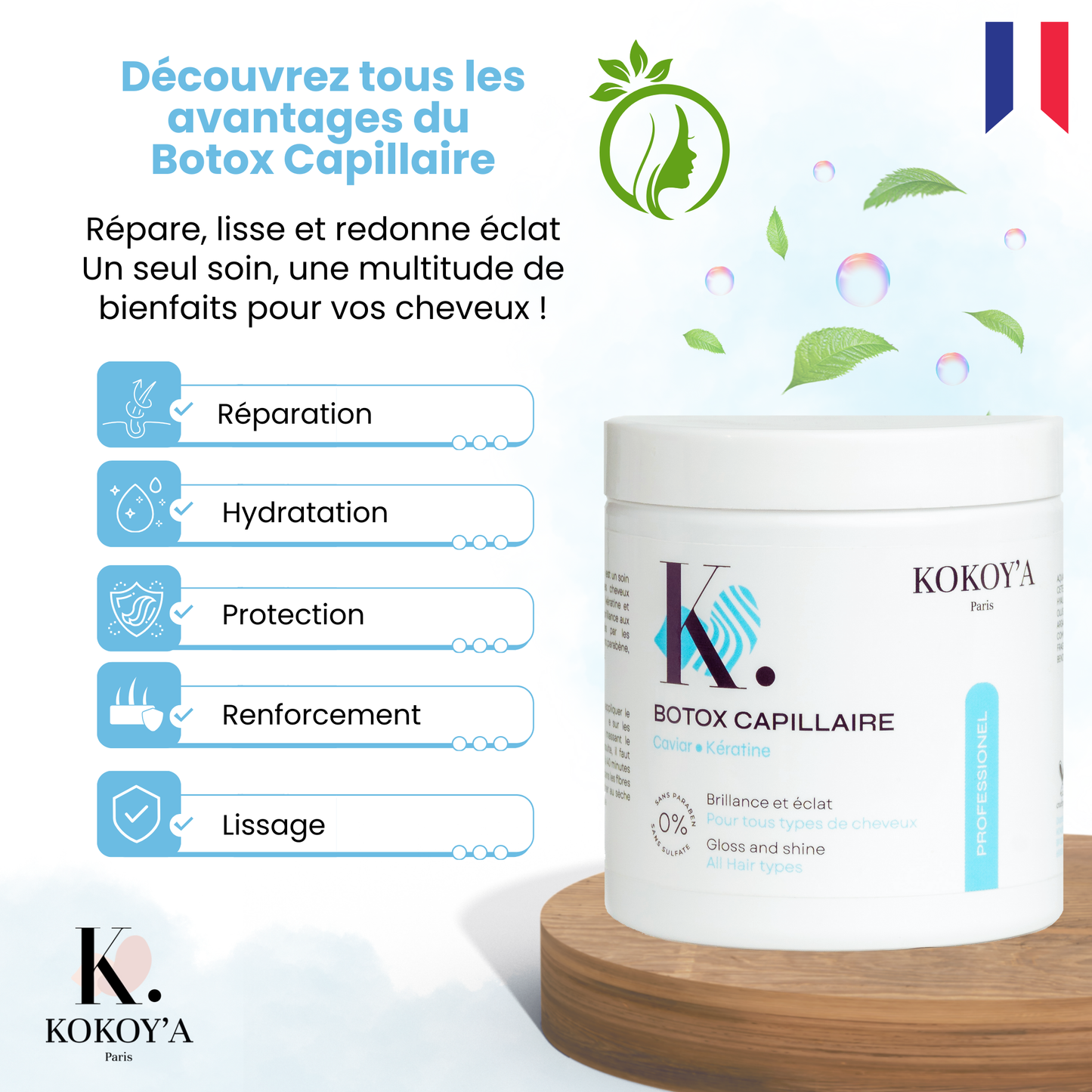 BOTOX CAPILLAIRE 250ML | Soin Régénérant Profond - Réparation Immédiate et Hydratation Intense | TRENDYFLAIR
