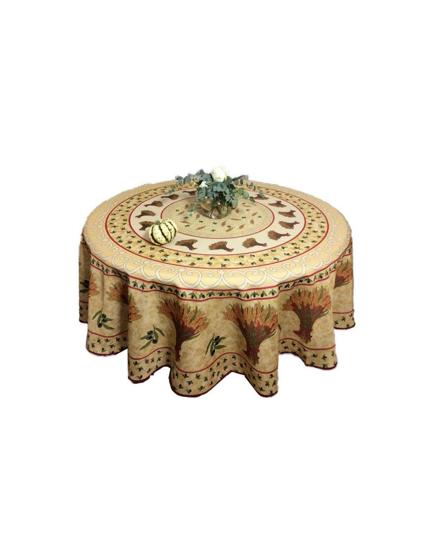 Nappe Provensale Rectangle Anti-tache 150 x 300 cm Bouquet Jaune Vif |homeflair