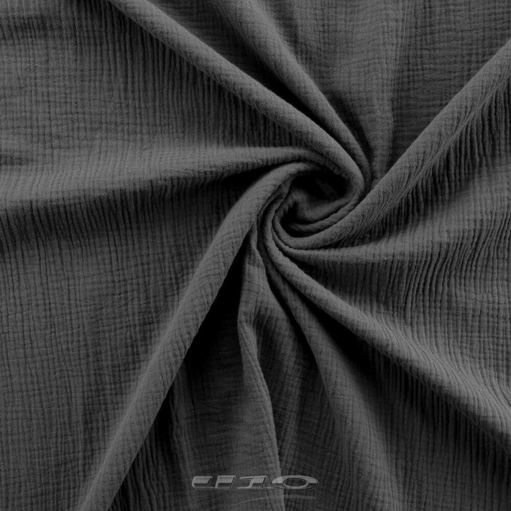 Parure de lit en Gaze de Coton 240x260cm - Plusieurs coloris - anthracite |homeflair