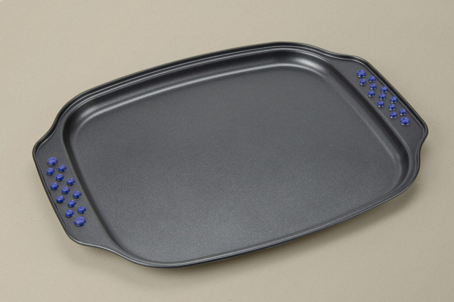 Plaque à biscuits avec revêtement anti-adhésif - En acier carbone - Convient aux fours | 33 x 28 cm | Argent | TRENDYFLAIR