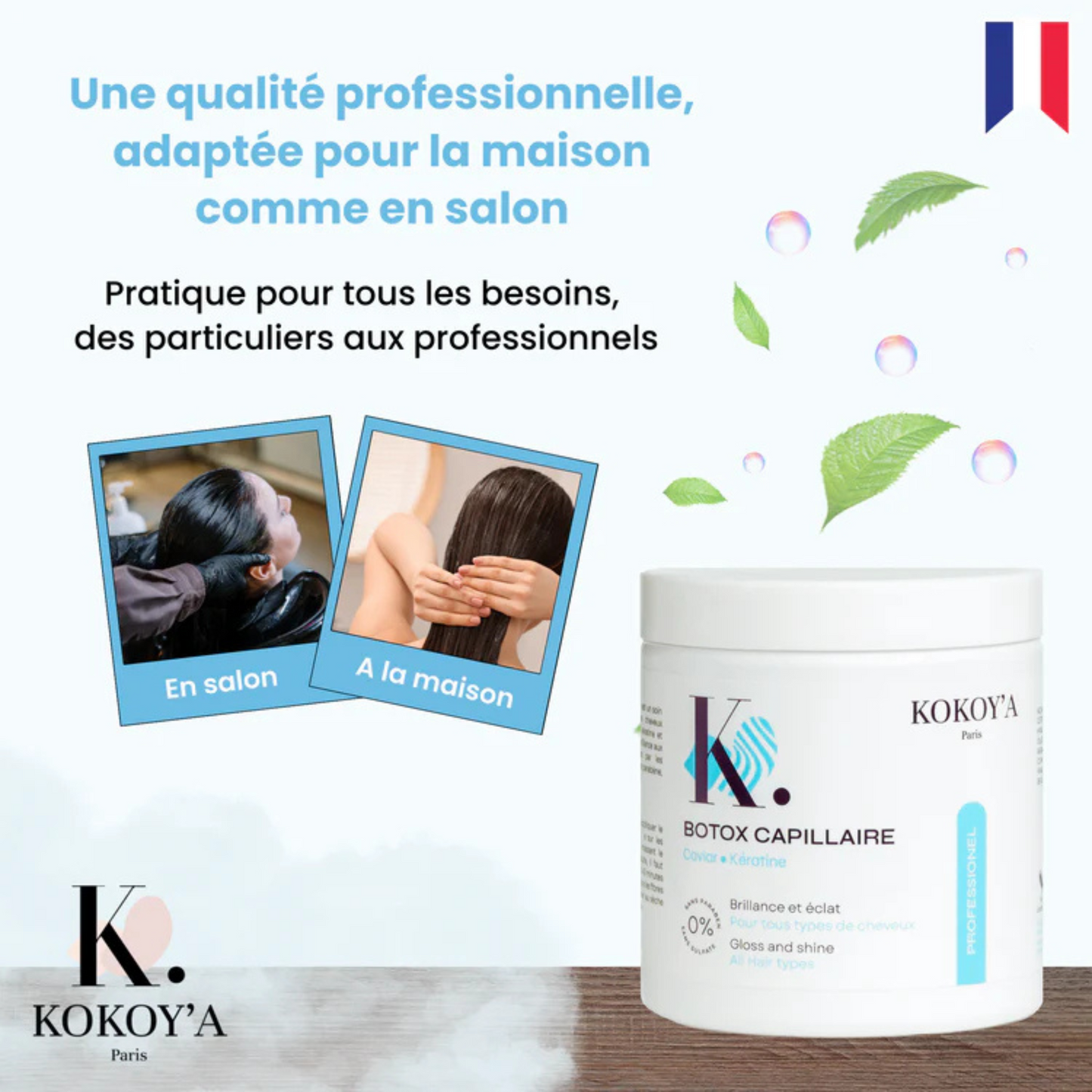 Pack 1 Shampoing Argan, Coco, Ricin + 1 Botox Caviar | Nourrit, Répare et Revitalise en Profondeur | TRENDYFLAIR