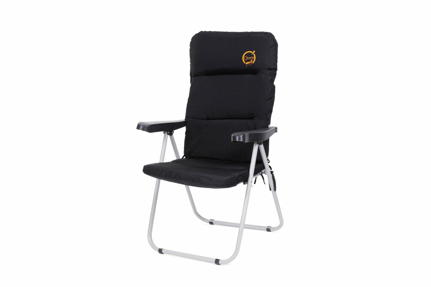 Fauteuil de camping confort pliable - Multipositions - Léger et pratique | 70 x 62 x 105 cm | Noir et gris | TRENDYFLAIR