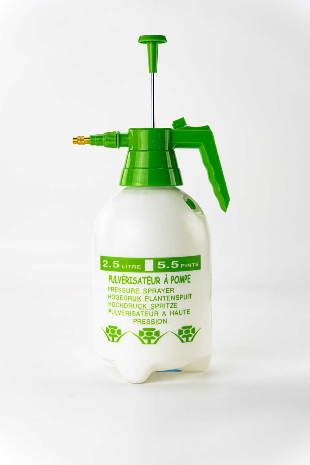Pulvérisateur à pression - Multiusages pour le jardin et la maison | Contenance 2500 ml | Vert et blanc | TRENDYFLAIR