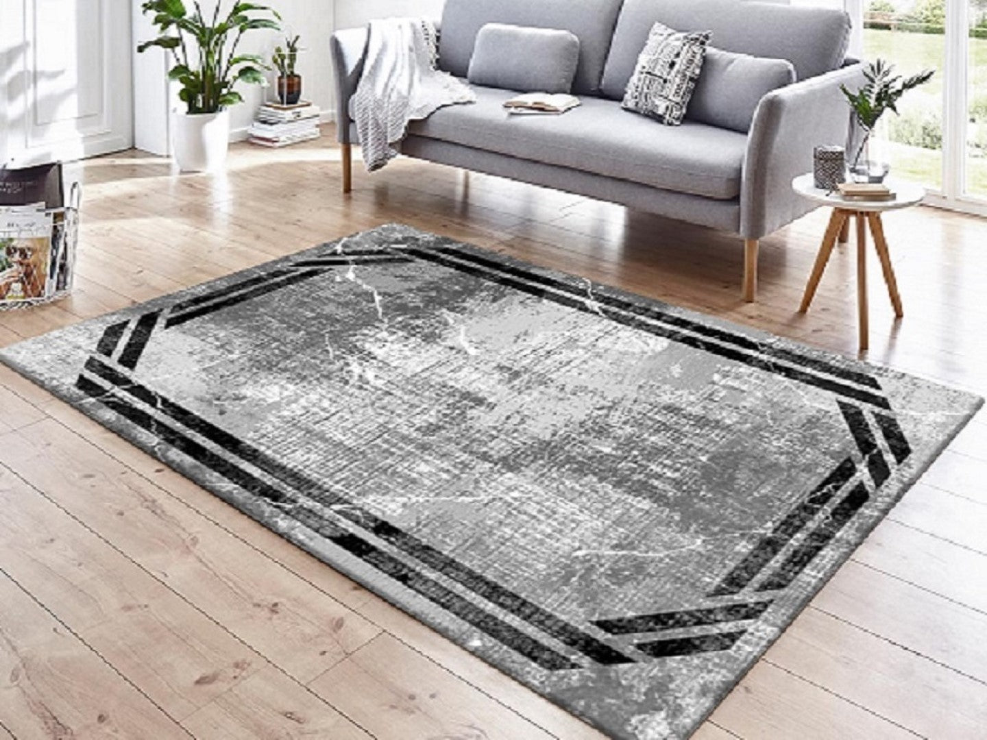 Tapis Rebelle, Gris Dimensions - 160x230 – Qualité supérieure pour Maison, Appartement, Bureau – Style élégant et durable – Confort optimal, facile à nettoyer – Idéal salon et chambre