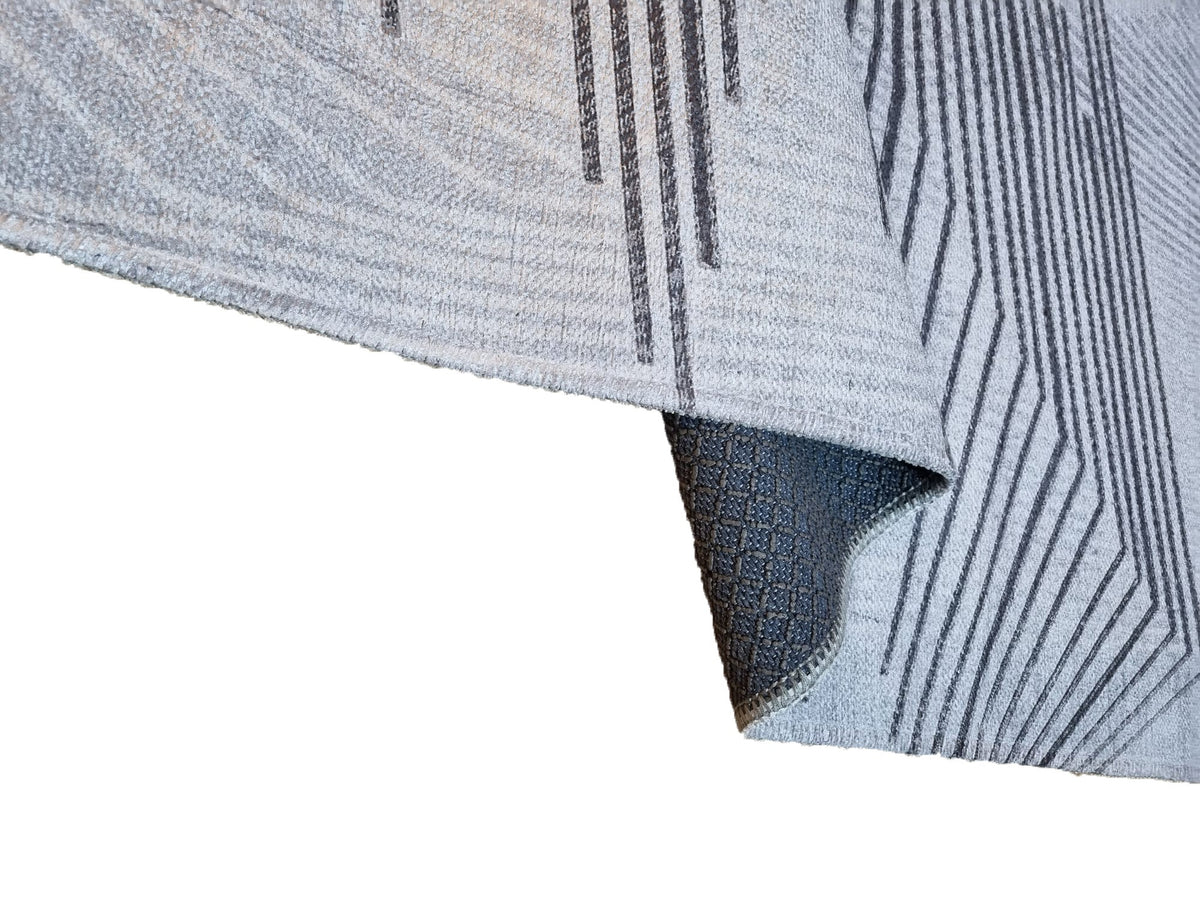 Tapis Nour Gris Dimensions - 160x230 – Qualité supérieure pour Maison, Appartement, Bureau – Style élégant et durable – Confort optimal, facile à nettoyer – Idéal salon et chambre