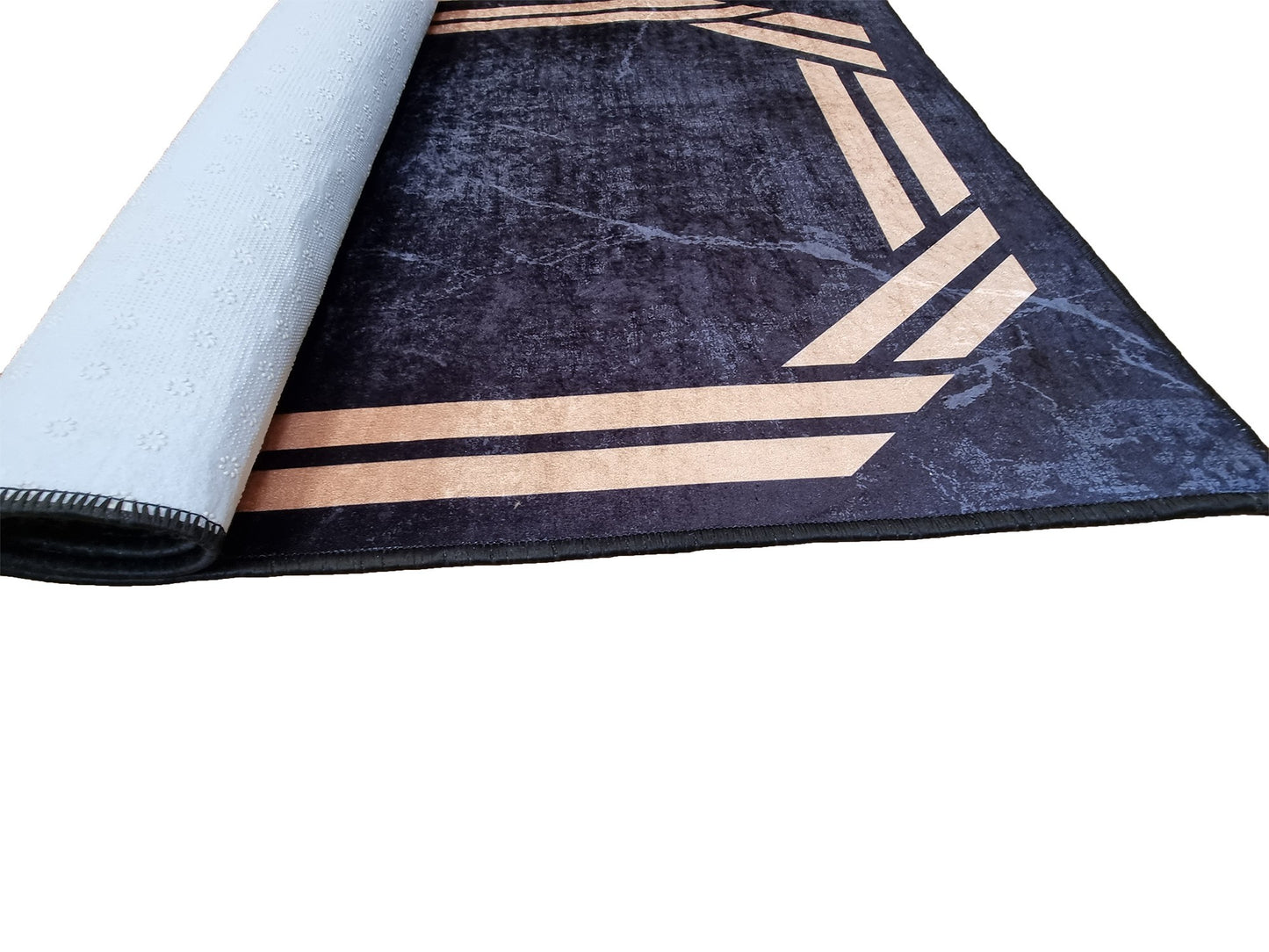 Tapis Rebelle, Noir Dimensions - 80x150 – Qualité supérieure pour Maison, Appartement, Bureau – Style élégant et durable – Confort optimal, facile à nettoyer – Idéal salon et chambre