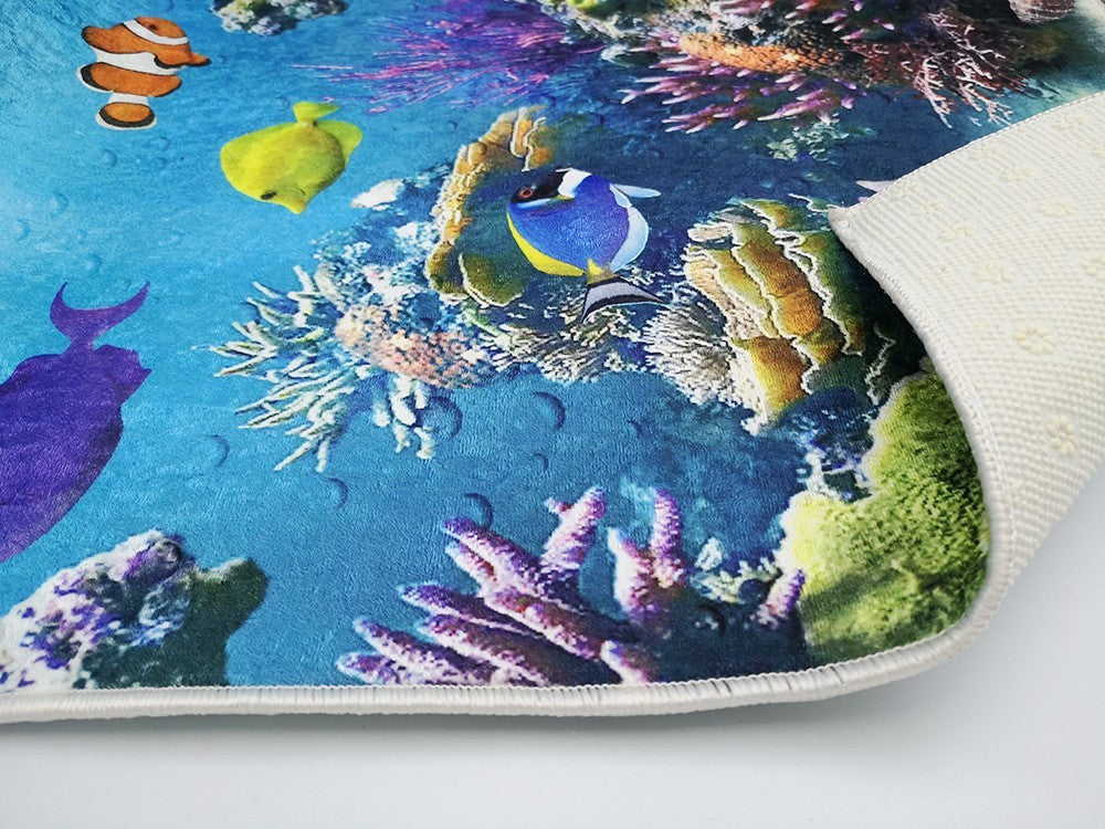 Tapis Salle Bain Aqua 50x80cm – Qualité supérieure pour Maison, Appartement, Bureau – Style élégant et durable – Confort optimal, facile à nettoyer – Idéal salon et chambre